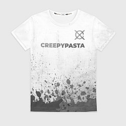 Женская футболка CreepyPasta - white gradient посередине