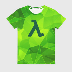 Женская футболка Half-Life green poly