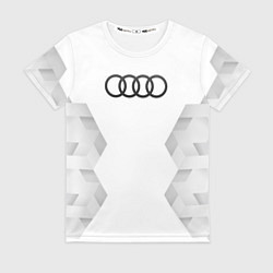 Женская футболка Audi white poly