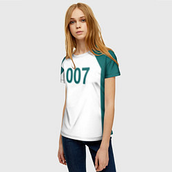 Футболка женская Игра в кальмара 007, цвет: 3D-принт — фото 2