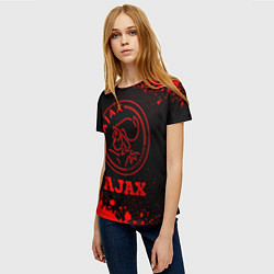 Футболка женская Ajax - red gradient, цвет: 3D-принт — фото 2