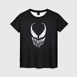 Женская футболка Venom face - logo