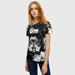 Футболка женская David Bowie рок пес, цвет: 3D-принт — фото 2