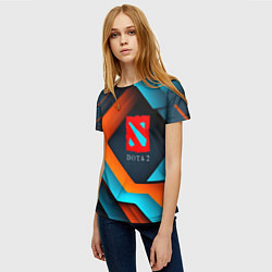 Футболка женская Dota 2 абстракция из линий, цвет: 3D-принт — фото 2