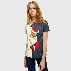 Футболка женская Дед Мороз, цвет: 3D-принт — фото 2
