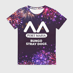 Женская футболка Праздничный Bungo Stray Dogs