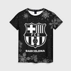 Женская футболка Снежный Barcelona