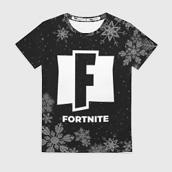 Женская футболка Снежный Fortnite
