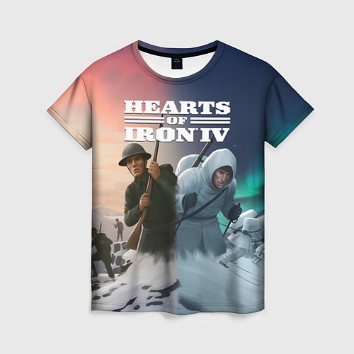 Женская футболка Hearts of Iron IV arms against tyranny / 3D-принт – фото 1