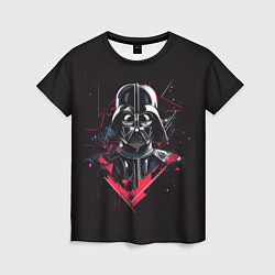 Футболка женская Darth Vader on black, цвет: 3D-принт