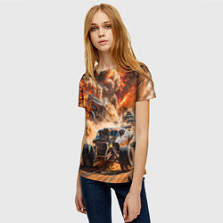 Футболка женская Mad Max - explosion cars, цвет: 3D-принт — фото 2