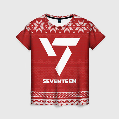 Женская футболка Новогодний Seventeen / 3D-принт – фото 1