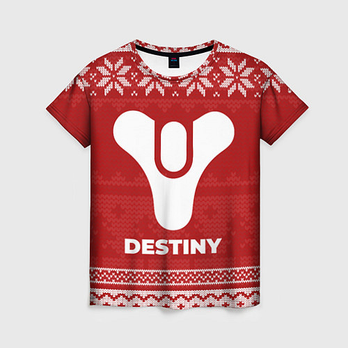 Женская футболка Новогодний Destiny / 3D-принт – фото 1