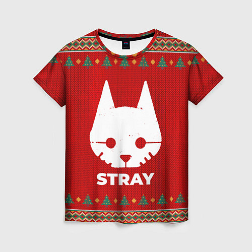 Женская футболка Stray new year / 3D-принт – фото 1