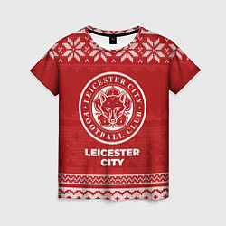 Футболка женская Новогодний Leicester City, цвет: 3D-принт