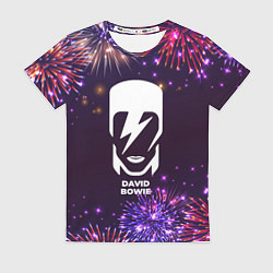 Женская футболка Праздничный David Bowie