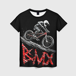 Футболка женская Bicycle motocross, цвет: 3D-принт