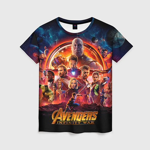 Женская футболка Супергерои Мстители война бесконечности / 3D-принт – фото 1