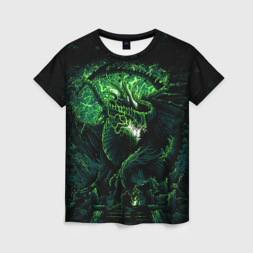 Женская футболка Green dragon - Dragon Age / 3D-принт – фото 1