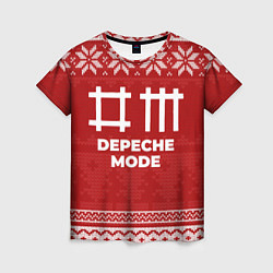 Женская футболка Новогодний Depeche Mode