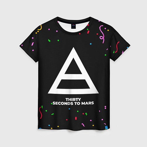 Женская футболка Thirty Seconds to Mars конфети / 3D-принт – фото 1