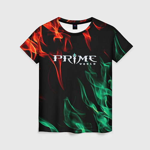 Женская футболка Prima world flame / 3D-принт – фото 1