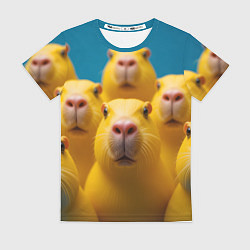 Женская футболка Желтые капибары