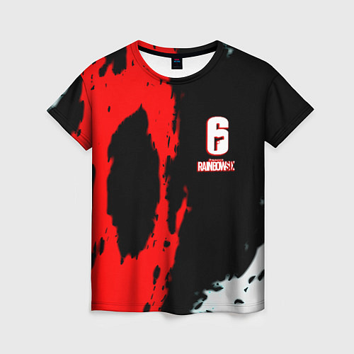 Женская футболка Rainbow six краски абстрактные / 3D-принт – фото 1