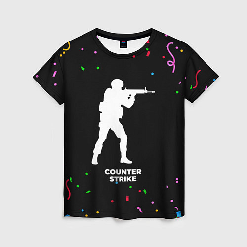 Женская футболка Counter Strike конфети / 3D-принт – фото 1