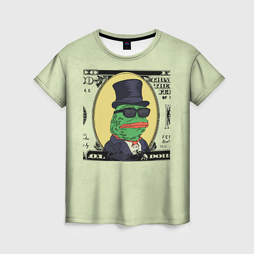 Женская футболка Pepe is the main cryptocurrency / 3D-принт – фото 1