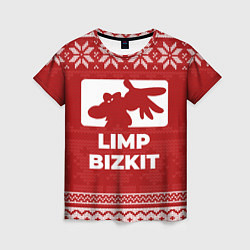 Футболка женская Новогодний Limp Bizkit, цвет: 3D-принт