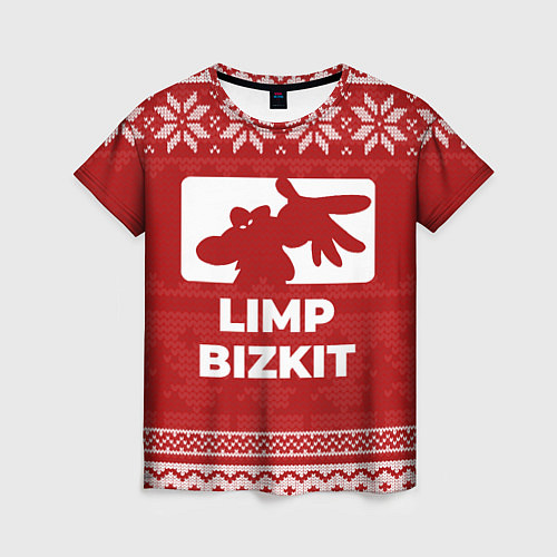 Женская футболка Новогодний Limp Bizkit / 3D-принт – фото 1