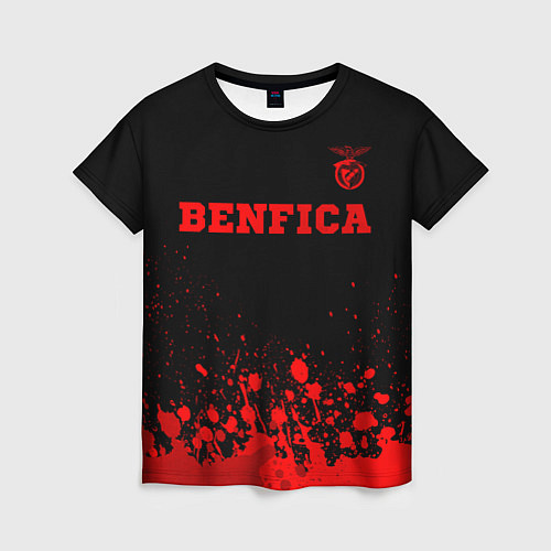 Женская футболка Benfica - red gradient посередине / 3D-принт – фото 1