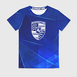 Женская футболка Porsche blue poly