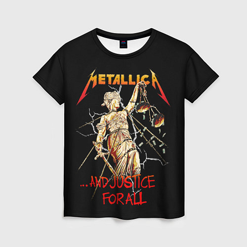 Женская футболка Metallica justice for all / 3D-принт – фото 1