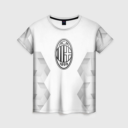 Женская футболка AC Milan white poly / 3D-принт – фото 1
