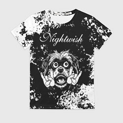 Женская футболка Nightwish рок пес