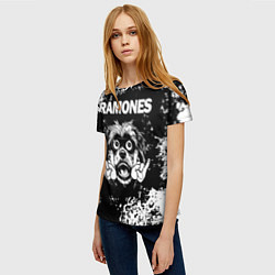 Футболка женская Ramones рок пес, цвет: 3D-принт — фото 2