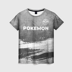 Футболка женская Pokemon - grey gradient посередине, цвет: 3D-принт