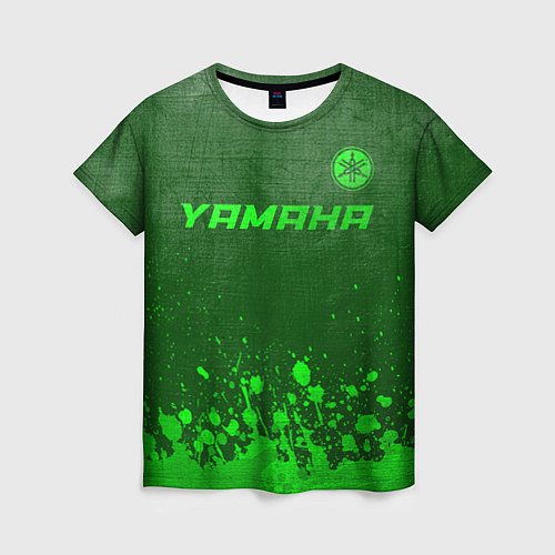 Женская футболка Yamaha - green gradient посередине / 3D-принт – фото 1