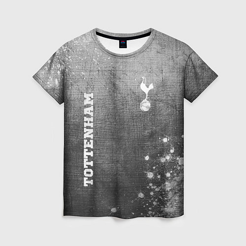 Женская футболка Tottenham - grey gradient вертикально / 3D-принт – фото 1