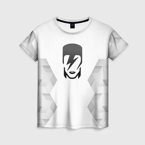Женская футболка David Bowie white poly / 3D-принт – фото 1