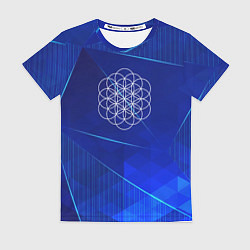 Футболка женская Coldplay blue poly, цвет: 3D-принт