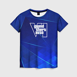 Футболка женская GTA6 blue poly, цвет: 3D-принт