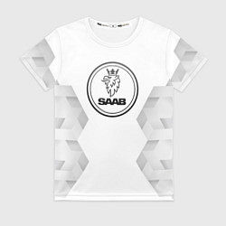 Футболка женская Saab white poly, цвет: 3D-принт