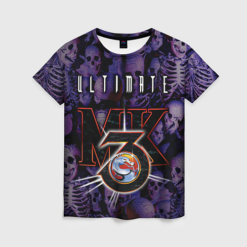 Женская футболка Ultimate mortal kombat logo / 3D-принт – фото 1