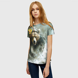 Футболка женская Медвежья доблесть, цвет: 3D-принт — фото 2