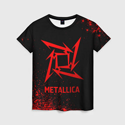 Футболка женская Metallica - red gradient, цвет: 3D-принт