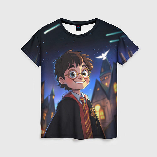 Женская футболка Гарри Поттер и кометы / 3D-принт – фото 1