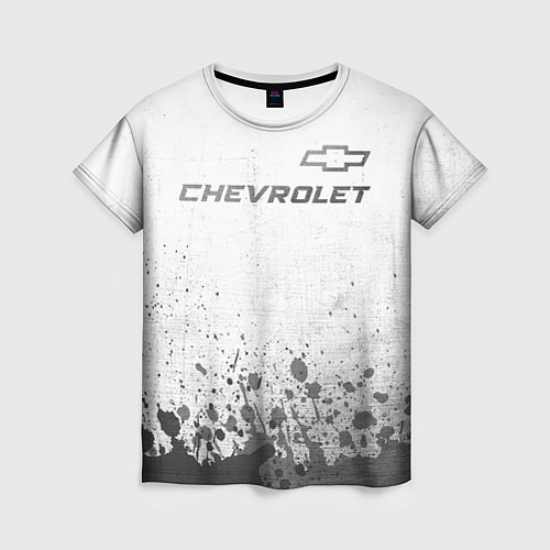 Женская футболка Chevrolet - white gradient посередине / 3D-принт – фото 1